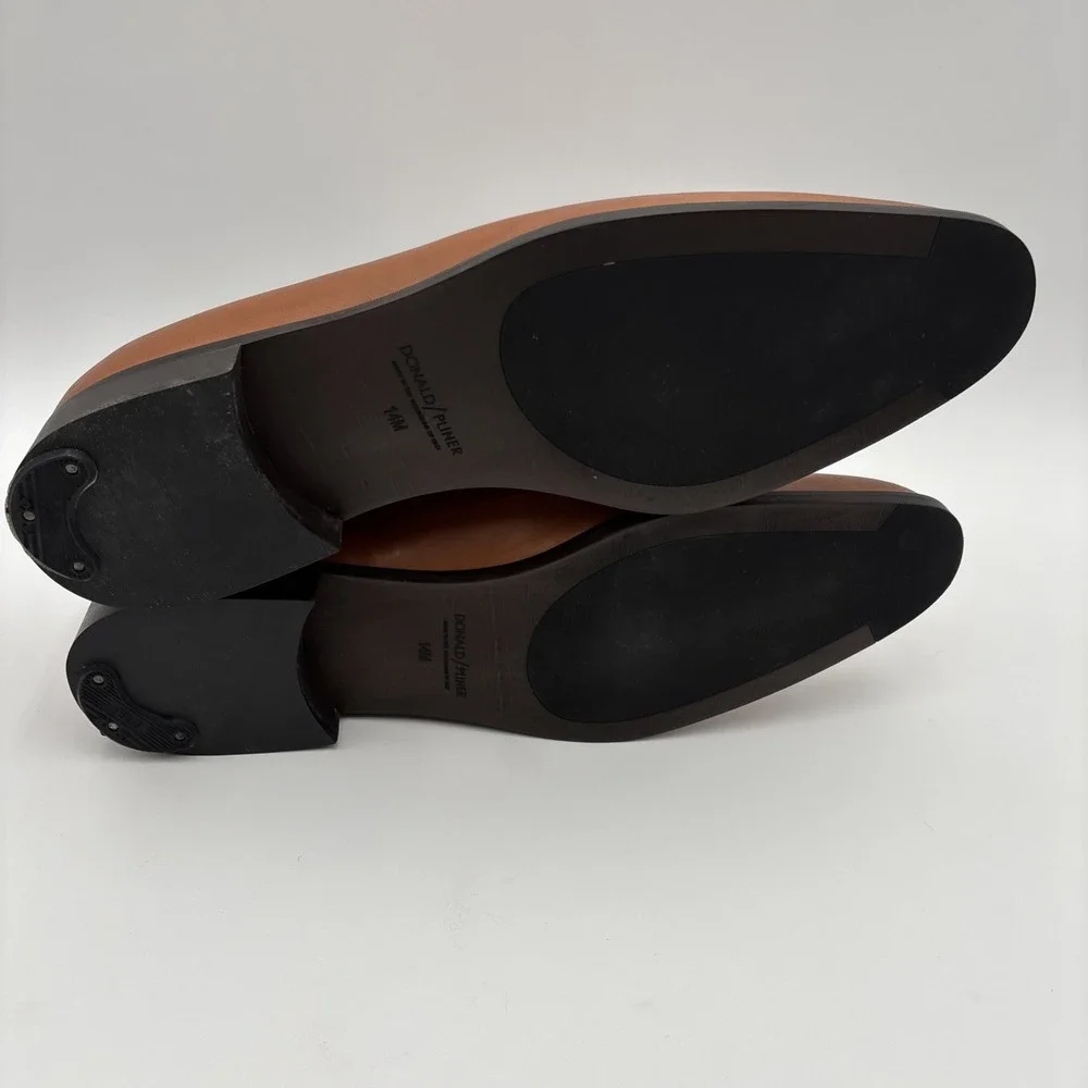 Donald J Pliner Marcel-35 Mens 14M Saddle Vachetta M140 Luxury Dress Shoes ITALY